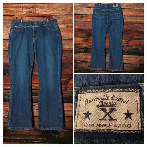 Twenty X Wrangler Jeans 11 12 Jackson Boot Cut Slim Fit Lower Rise Denim - Picture 1 of 9